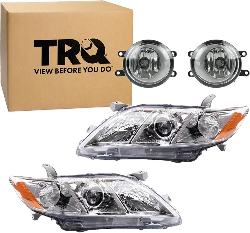 TRQ Lighting Kit Driver & Passenger Side Compatible with 2007-2009 Toyota Camry SC2592100 SC2593100 TO2518105 TO2519105 - Image 1